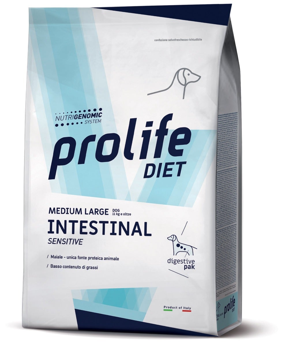 Prolife Dog Diet Intestinal Sensitive Pienso seco para perros de tamaño mediano/grande Saco de 8 kg