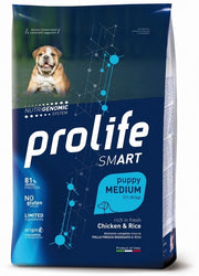 Prolife Dog Smart Pollo y Arroz, pienso seco para cachorros de tamaño mediano, saco de 2,5 kg