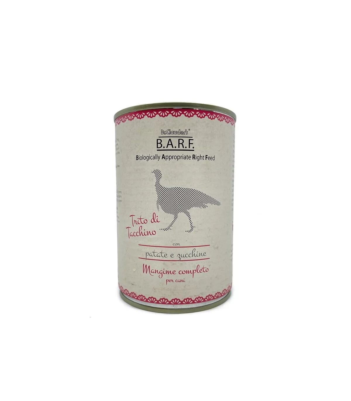 Barf Menú Completo para Perros: Pavo Picado con Patatas y Calabacines 400 g