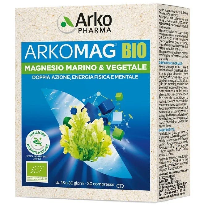 Arkomag Bio Magnesio Marino Vegetal 30 comprimidos