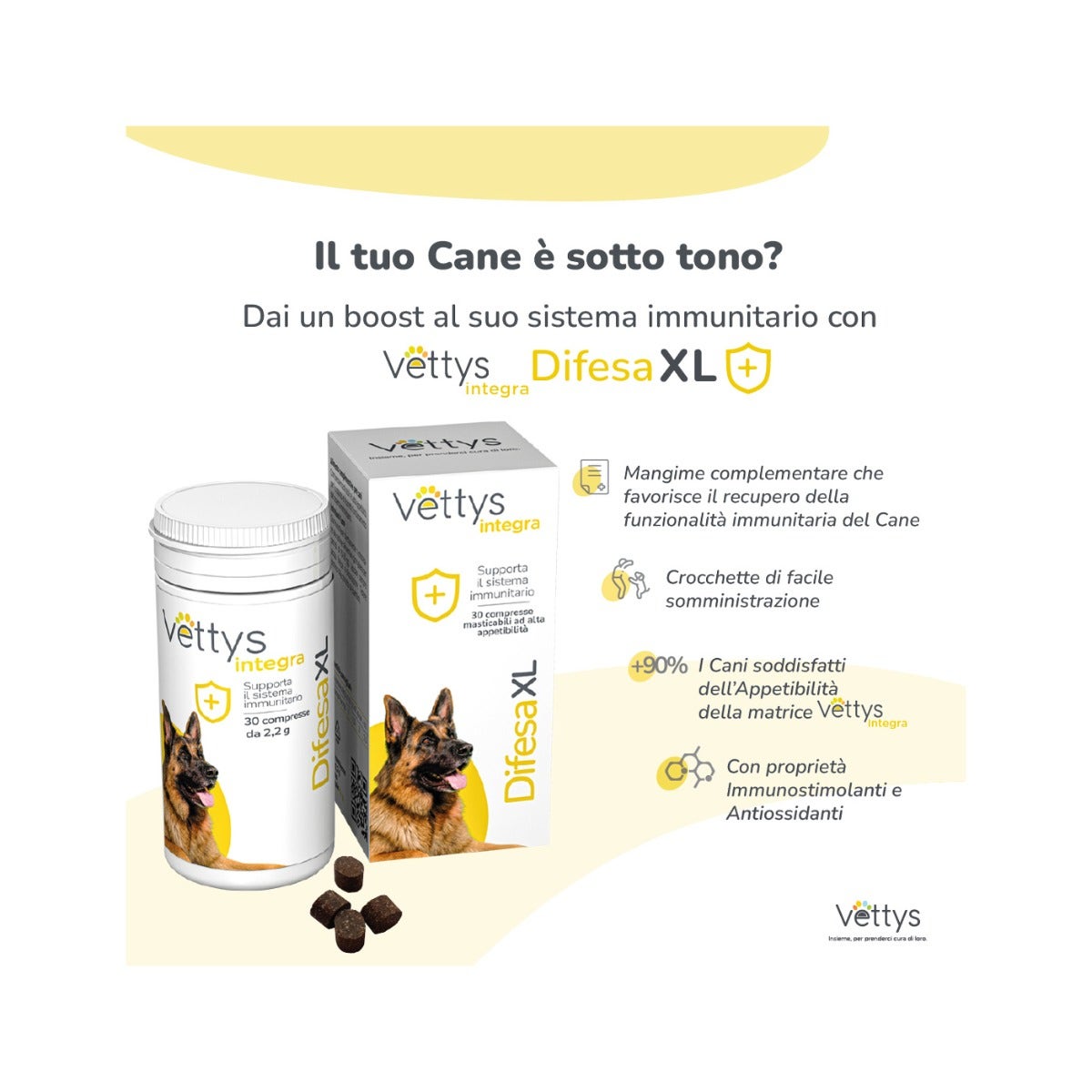 Vettys Integra Difesa Per Cani Taglia XL 30 Compresse