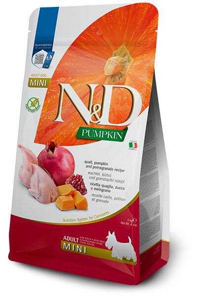 Farmina N&D Dog Mini Pumpkin Quail & Pomegranate Per Cani Adulti 2kg
