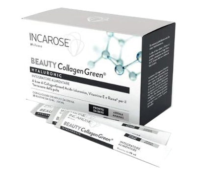 Incarose Hyaluronic Beauty Colágeno Verde 20 sobres