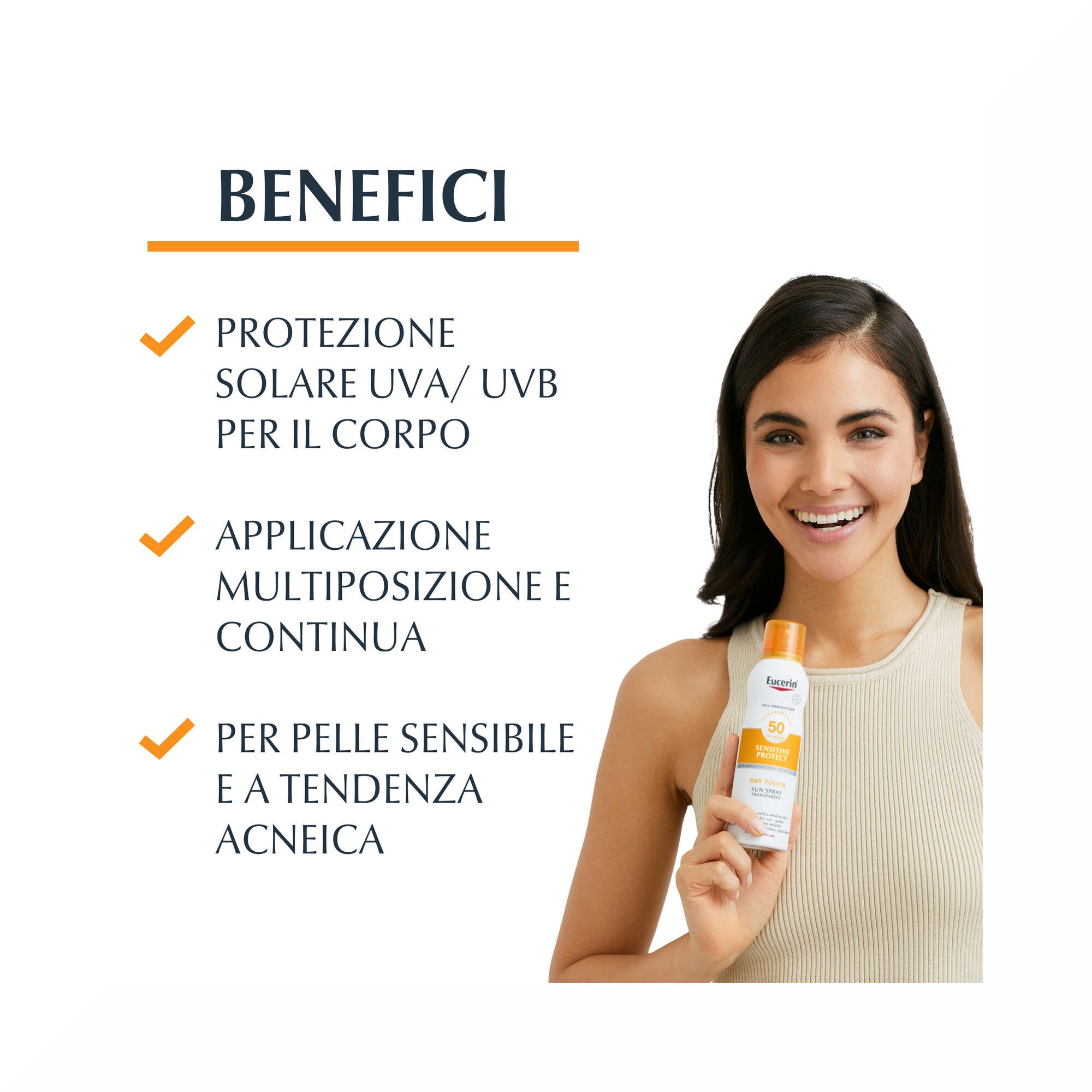 Eucerin Sun Spray Tocco Secco SPF50 200ml Protezione Solare