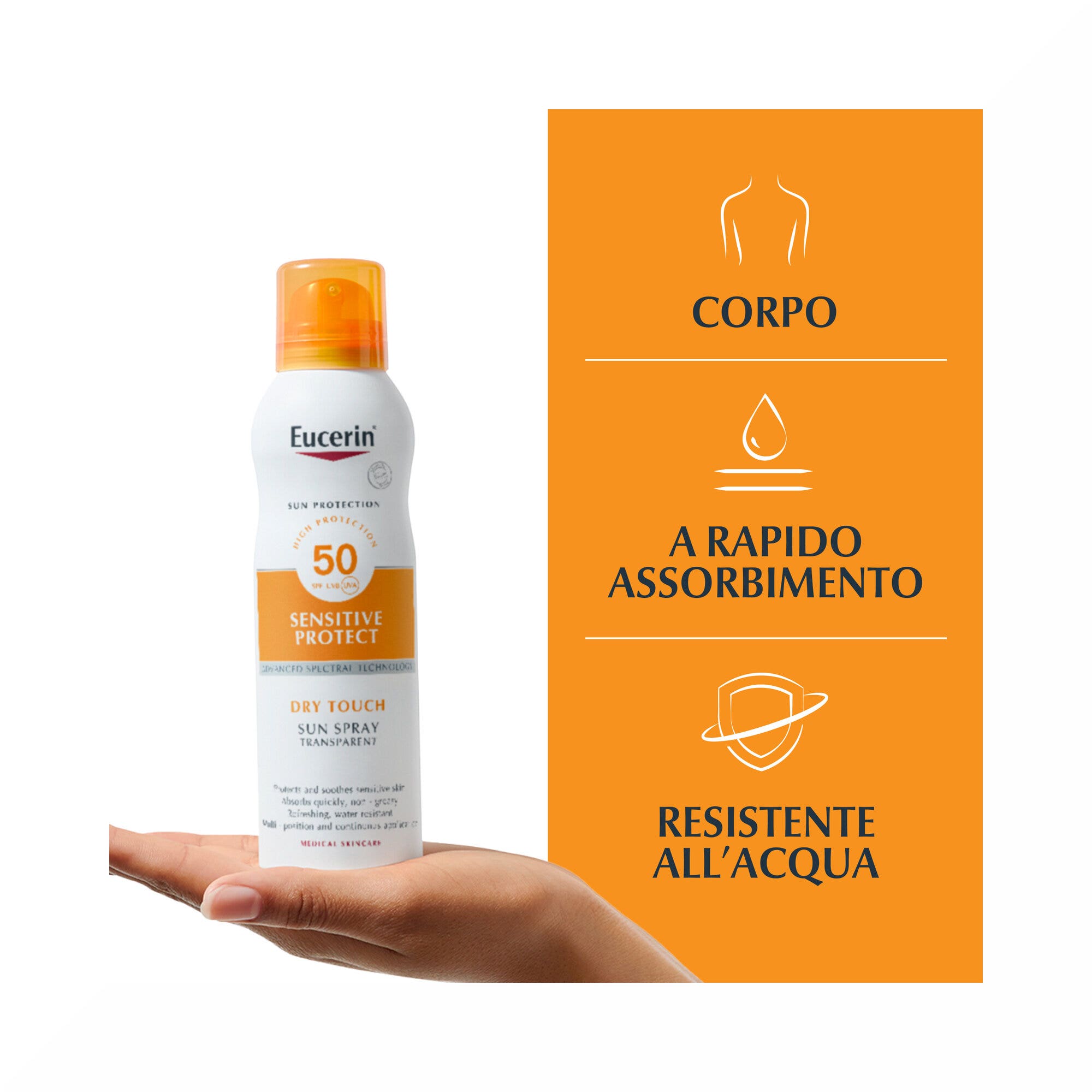 Eucerin Sun Spray Tocco Secco SPF50 200ml Protezione Solare