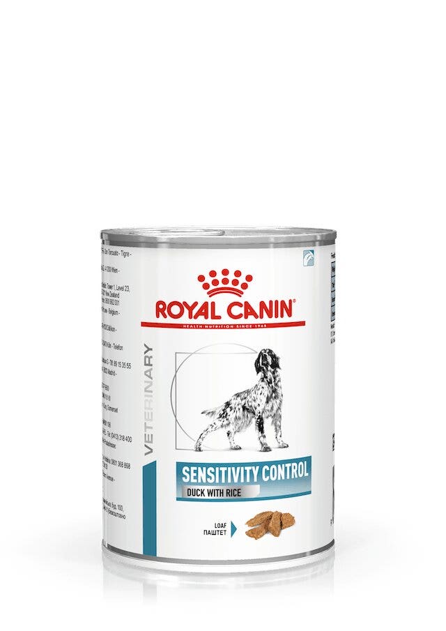 Royal Canin Veterinary Sensitivity Control Comida húmeda con pato/arroz para perros adultos, lata de 410 g