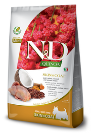 Farmina N&D Quinoa Dog Skin&Coat Quaglia Cocco E Curcuma Per Cani Adulti Taglia Mini Sacco 2,5kg