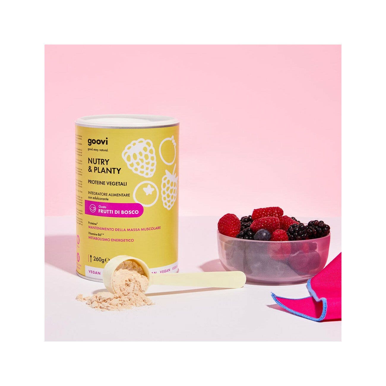 Goovi Proteine Vegetali Frutti Di Bosco 260g
