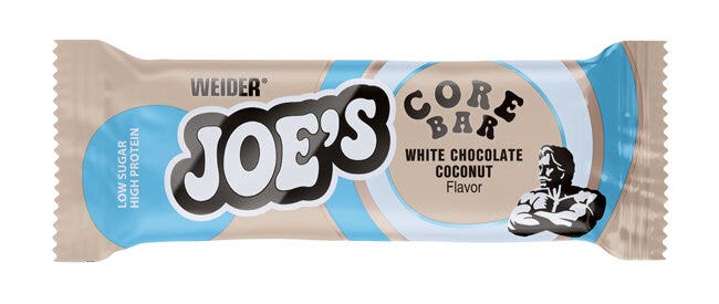Weider Joe's Barrita Core Sabor Chocolate Blanco y Coco 45 g