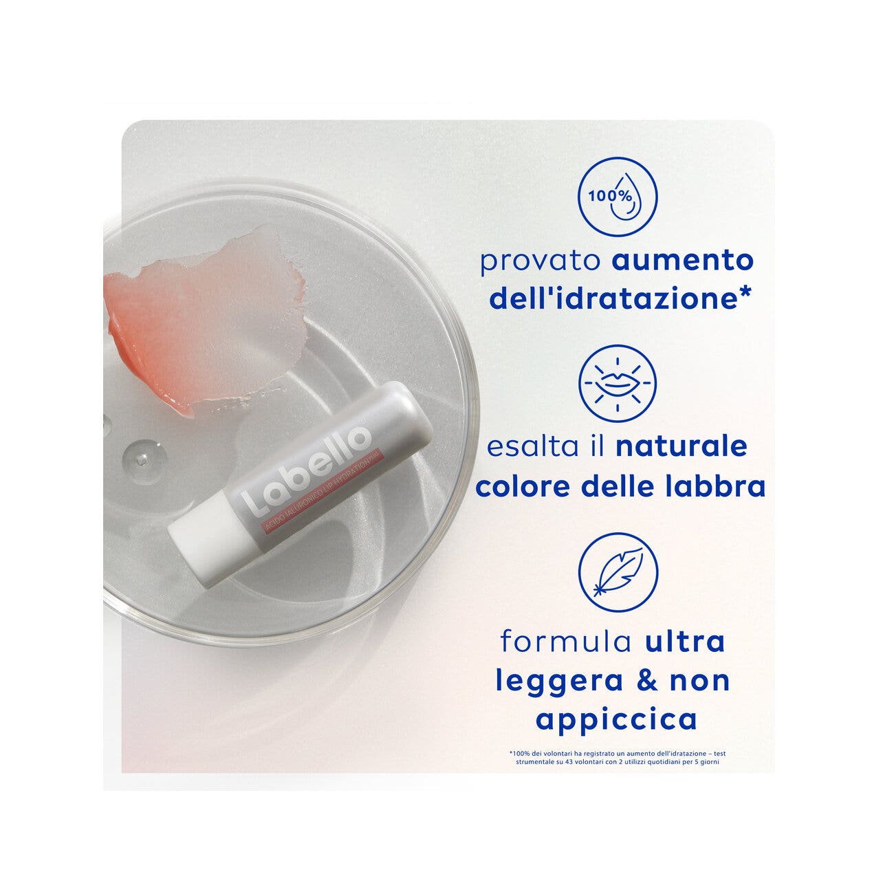 Labello Bálsamo Labial Ácido Hialurónico Plus Rosado 1 Pieza-3