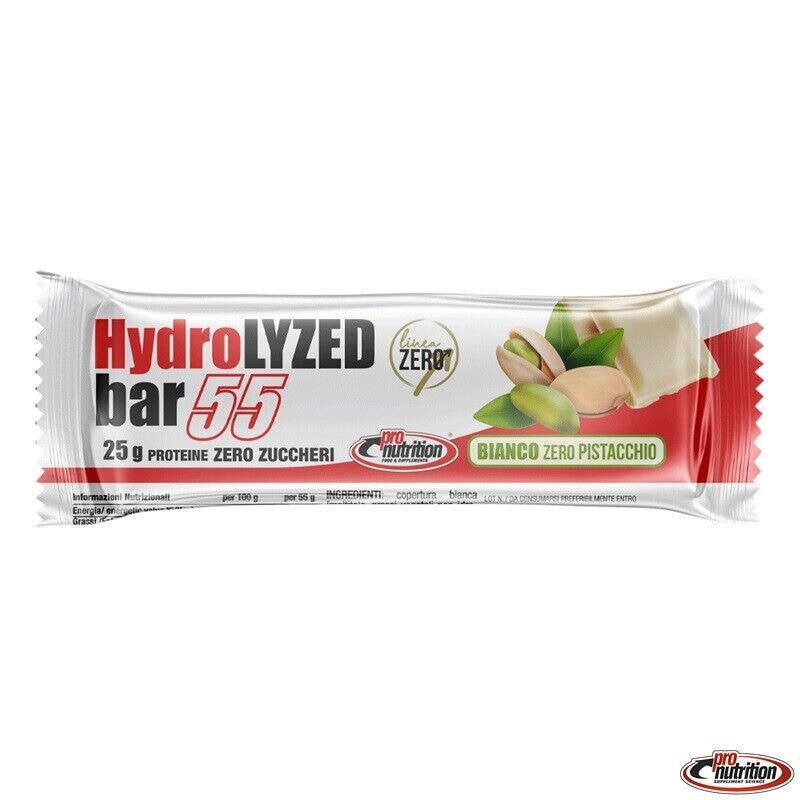 Pronutrition Hydrolyzed Bar Barrita proteica sabor chocolate blanco y pistacho 55 g