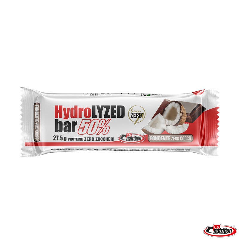 Pronutrition Hydrolyzed Bar Barrita proteica sabor chocolate negro y coco 55 g