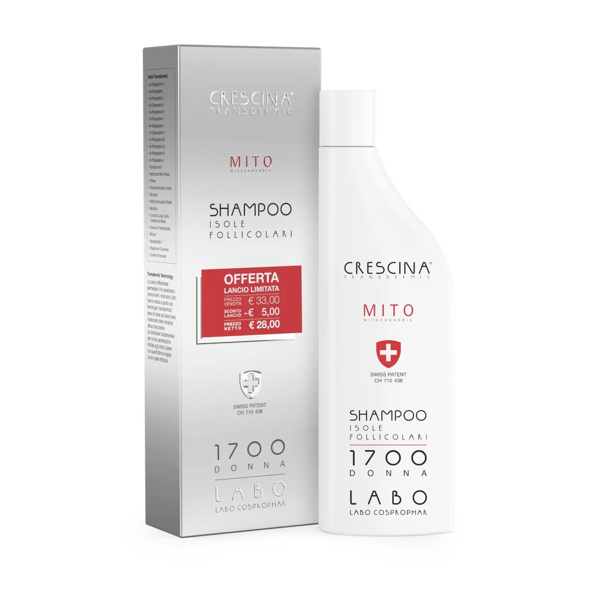 Crescina Shampoo Isole Follicolari Mito 1700 Donna 150ml