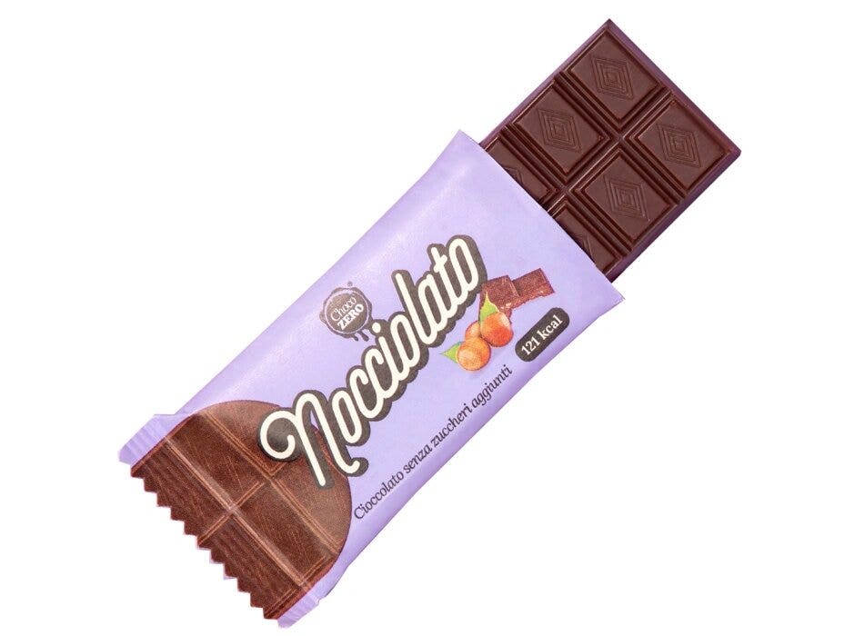 Choco Zero Tableta de chocolate negro con avellanas sin azúcares añadidos 25 g