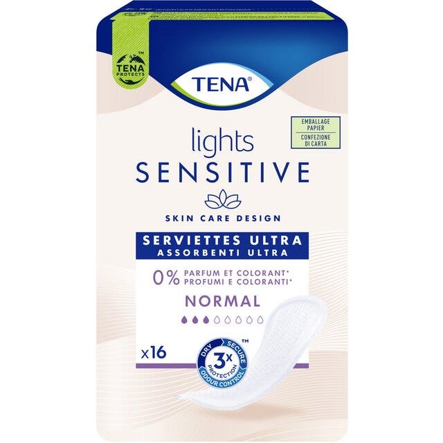 Tena Lights Sensitive Compresas Ultra Normal 16 uds.