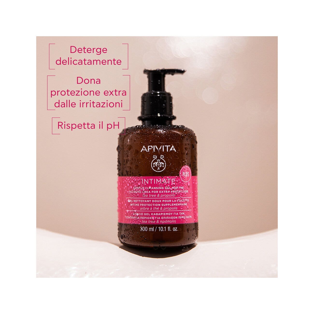 Apivita Intimate Plus Gel Detergente Intimo Extra Protezione 300ml