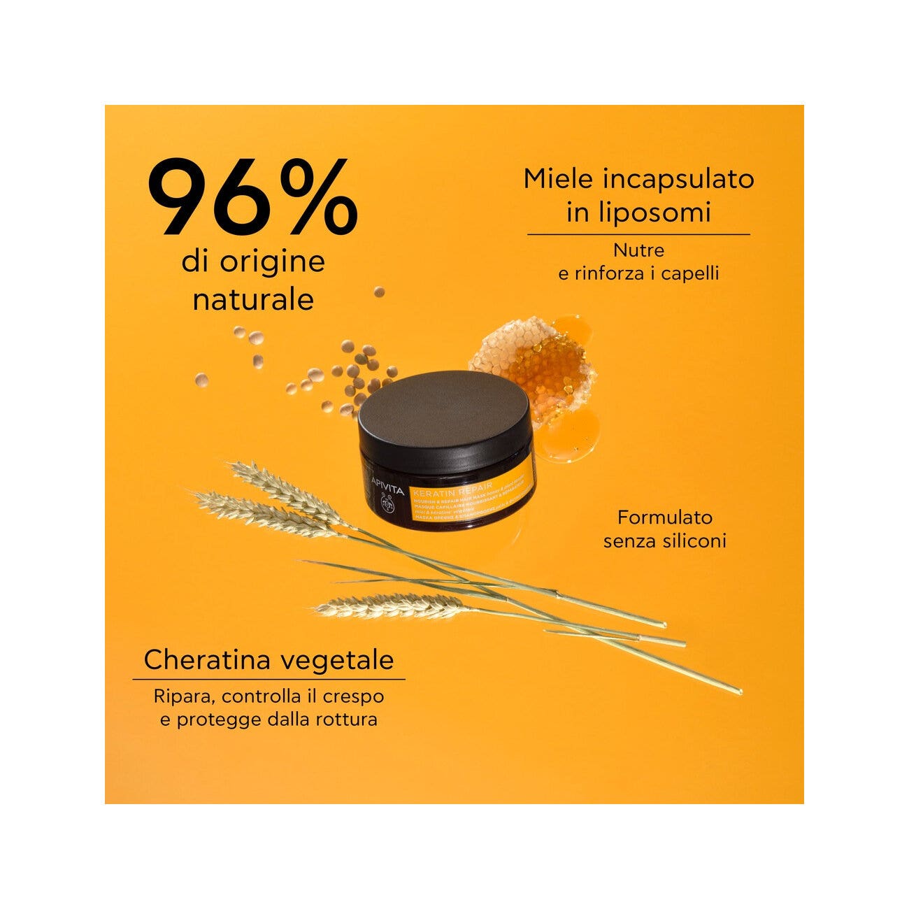 Apivita Keratin Repair Maschera Nutriente Riparatrice 200ml