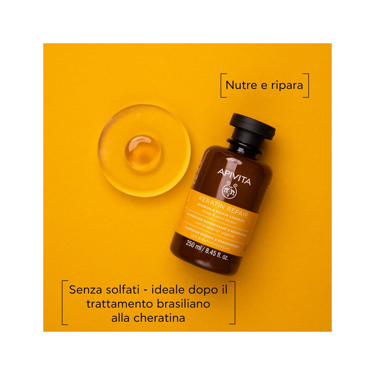 Apivita Keratin Repair Shampoo Nutriente Riparatore 250ml