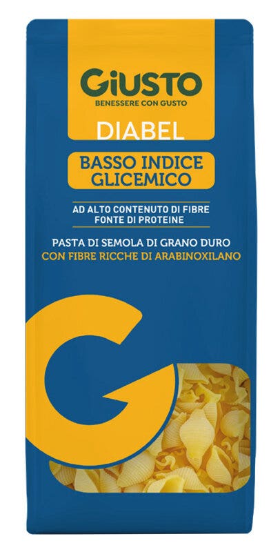 Giusto Diabel, pasta de conchiglie de bajo índice glucémico, 400 g