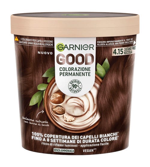 Garnier Good Kit Colorazione Permanente 4.15 Castano Freddo Nocciola 160g