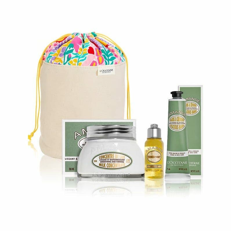 L'Occitane Cofanetto Mandorla Crema Corpo 200ml + Olio Doccia 75ml + Crema Mani 75ml