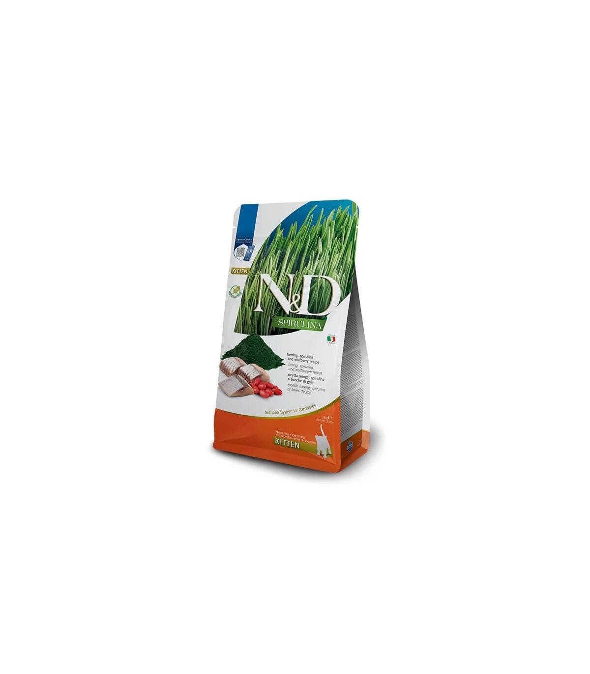 Farmina N&D Spirulina Kitten Aringa para gatitos 1,5 kg