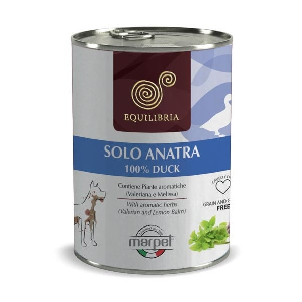 Marpet Aequilibriavet Dog Pato Comida húmeda para perros adultos Lata de 400 g
