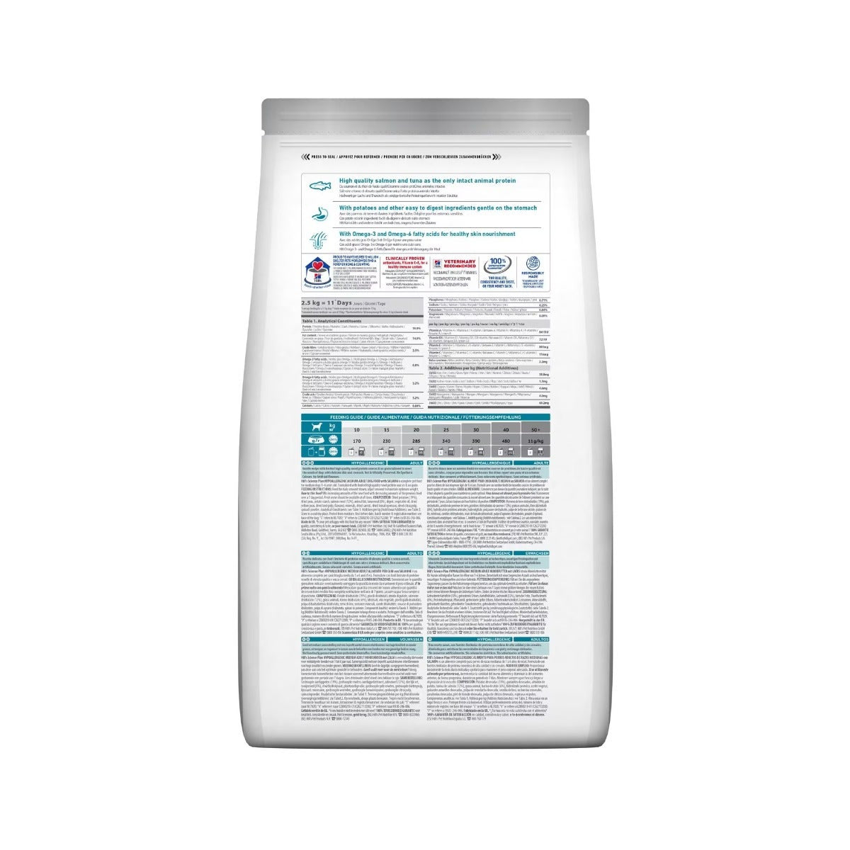 Hill's Science Plan Hypoallergenic Al Salmone Cibo Secco Cani Adulti Taglia Media Sacco 14kg