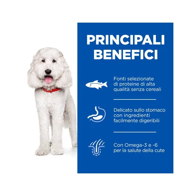 Hill's Science Plan Hypoallergenic Adult Crocchette al Salmone Per Cani Taglia Media Sacco 2,5 kg