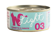 Natural Code Light 03 Atún y zanahorias para gatos adultos, lata de 4 x 70 g