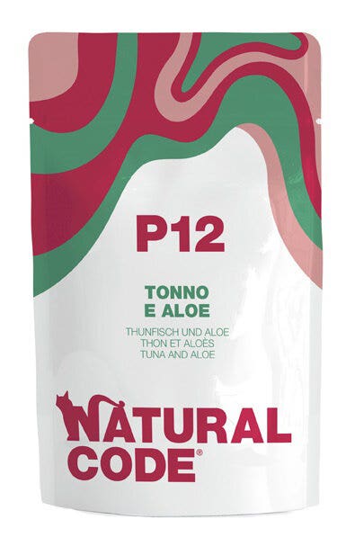 Natural Code P12 Atún y aloe para gatos adultos, sobre de 70 g