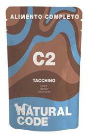 Natural Code C2 Pavo para gatos adultos, sobre de 70 g