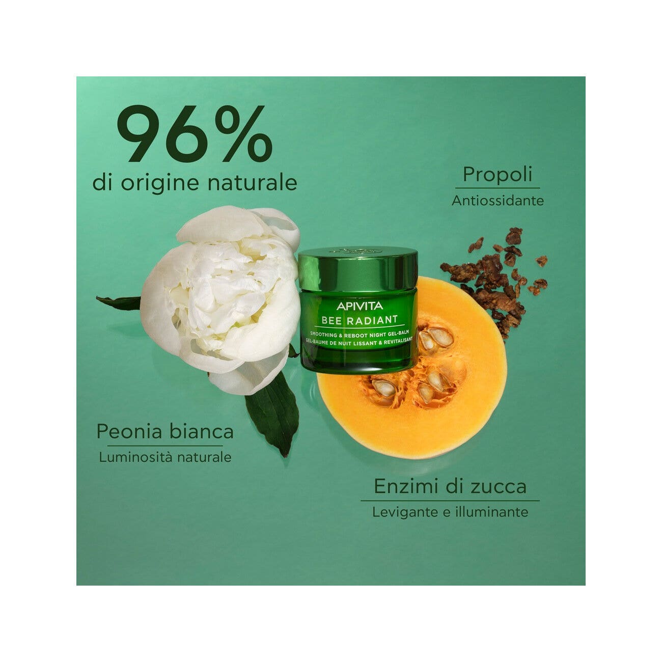 Apivita Bee Radiant Gel-Balsamo Notte Levigante & Riattivante 50ml