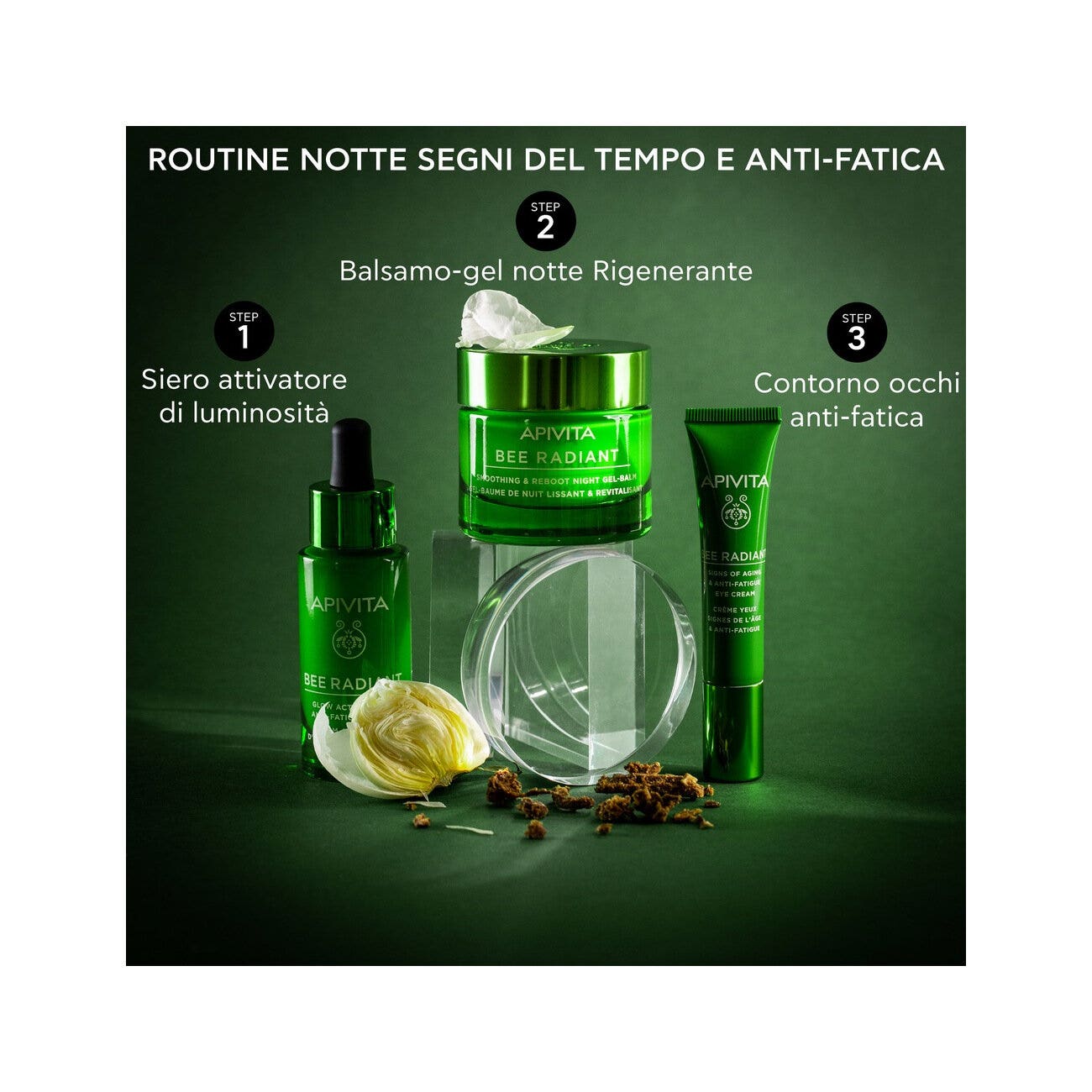 Apivita Bee Radiant Gel-Balsamo Notte Levigante & Riattivante 50ml