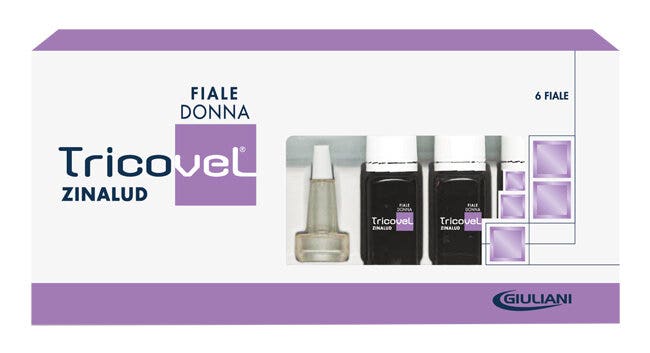Tricovel Zinalud para mujer, 6 viales