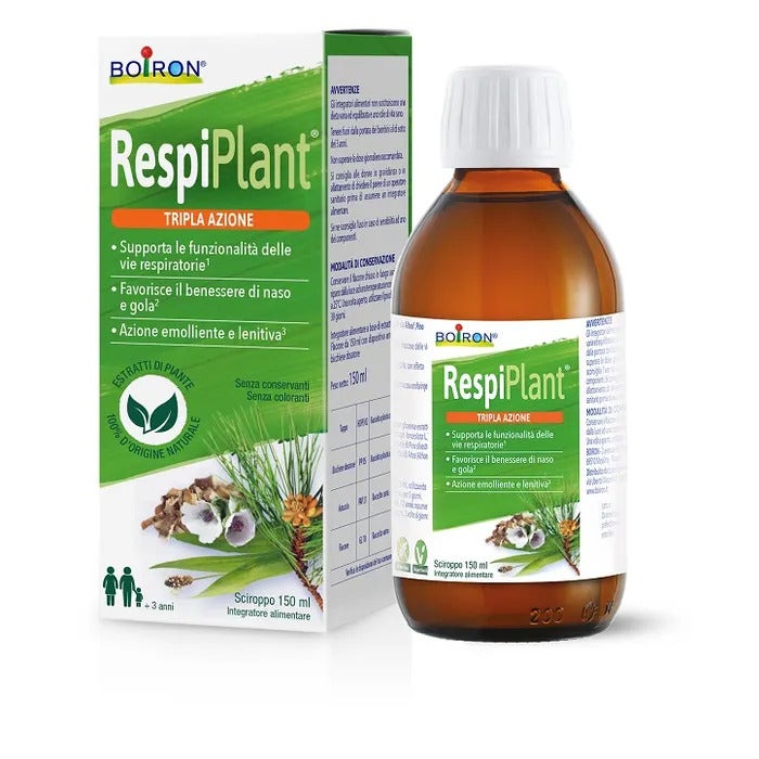 Boiron Respiplant Jarabe 150ml + Braga De Cuello Gratis Para Invierno-1