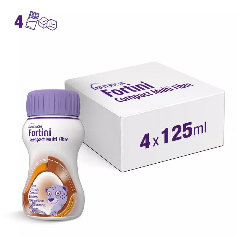 Nutricia Fortini Compact Multifibre Cioccolato E Caramello 4x125ml