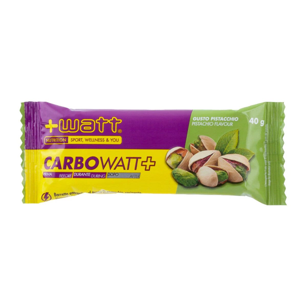 +Watt Carbowatt+ Barretta Energetica Gusto Pistacchio 40g