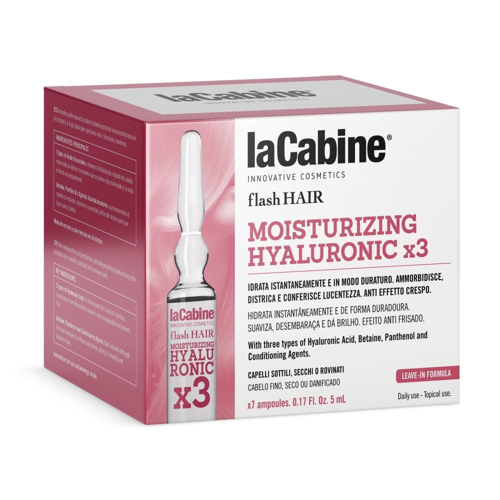 LaCabine Hidratante Hialurónico x3 Antiencrespamiento para el Cabello 7 Viales