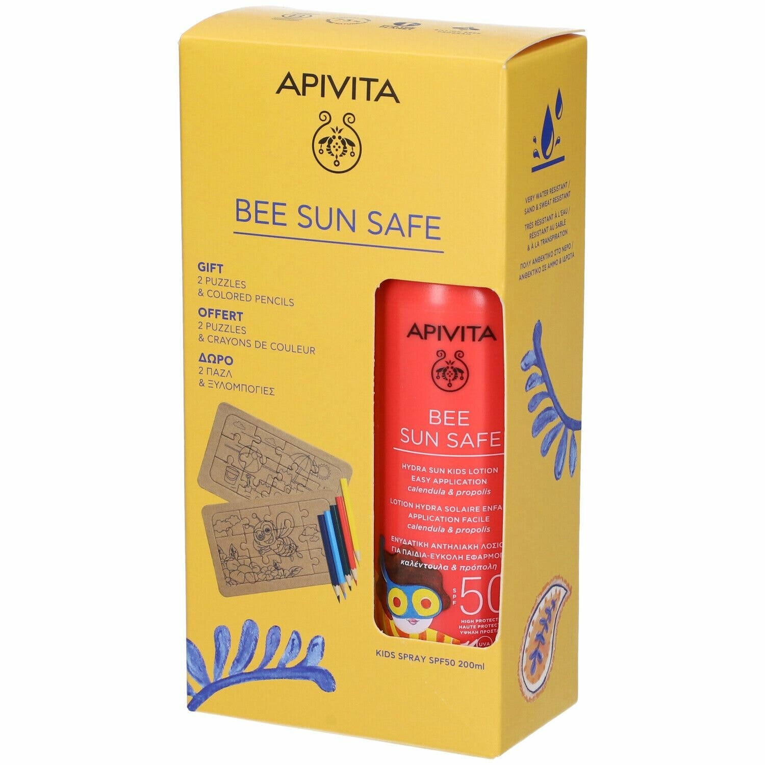 Apivita Bee Sun Safe Loción Spray Hydra Sun para Niños SPF50 + Regalo