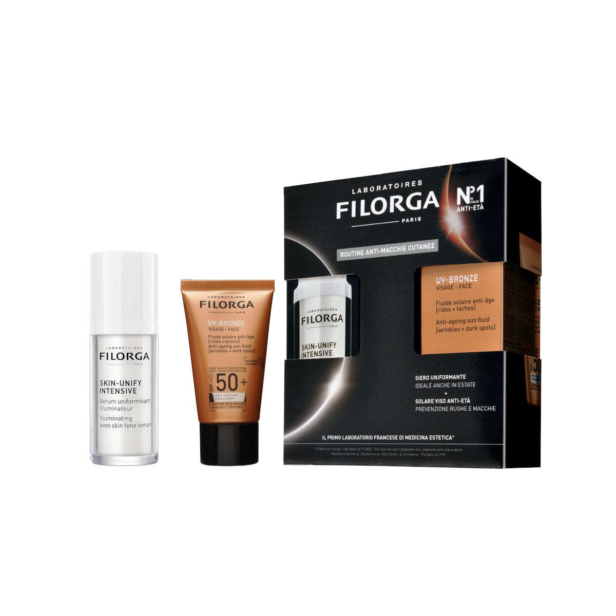 Filorga Cofanetto Duo Siero Skin Unify 30ml + Protezione Solare Viso UV-Bronze SPF50+ 40ml