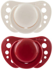 Chicco Chupete Air Rojo de silicona 6-16 meses 2 unidades