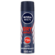 Nivea Men Dry Impact Desodorante en spray para hombre con 72 horas de protección antitranspirante 150 ml