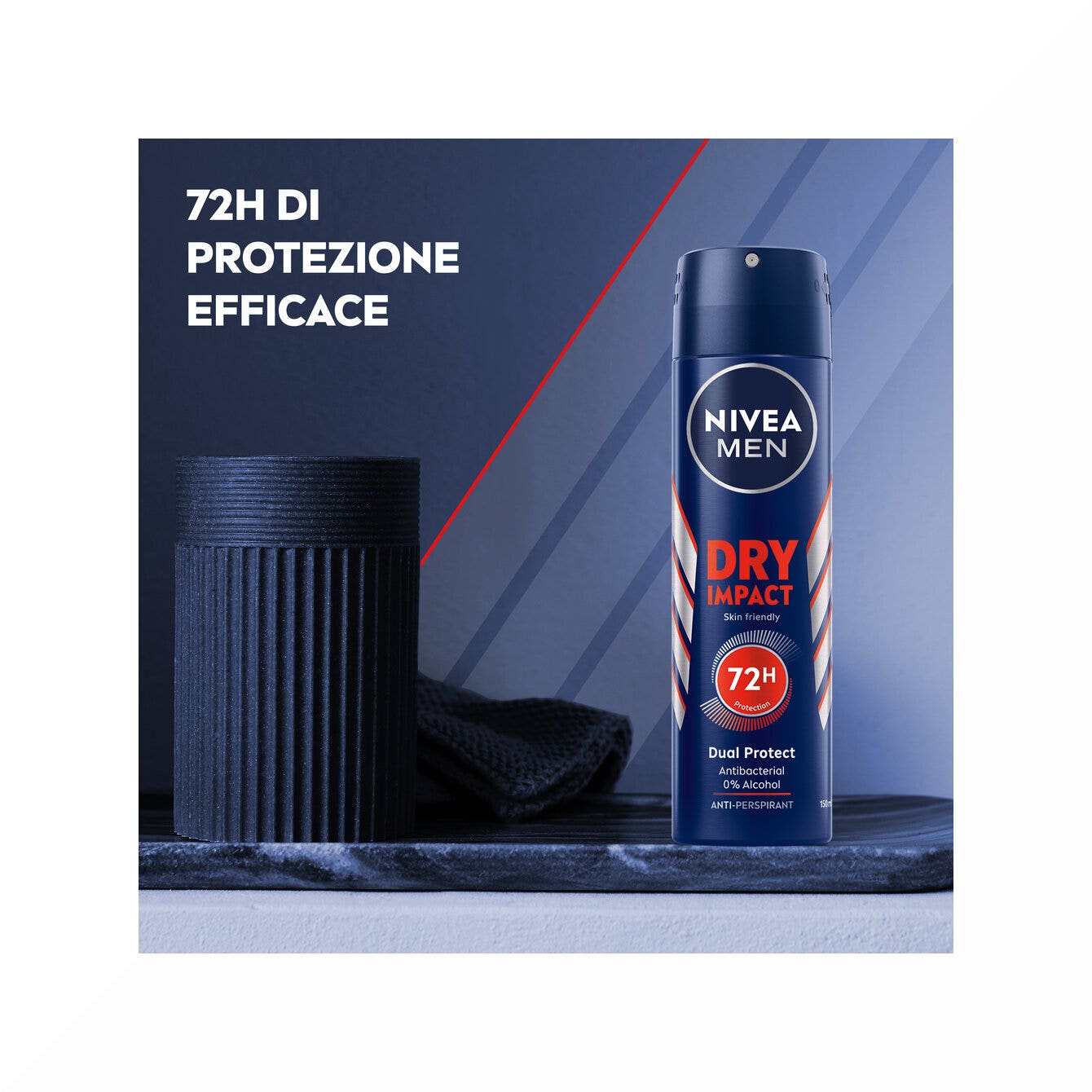 Nivea Men Dry Impact Desodorante en spray para hombre con 72 horas de protección antitranspirante 150 ml