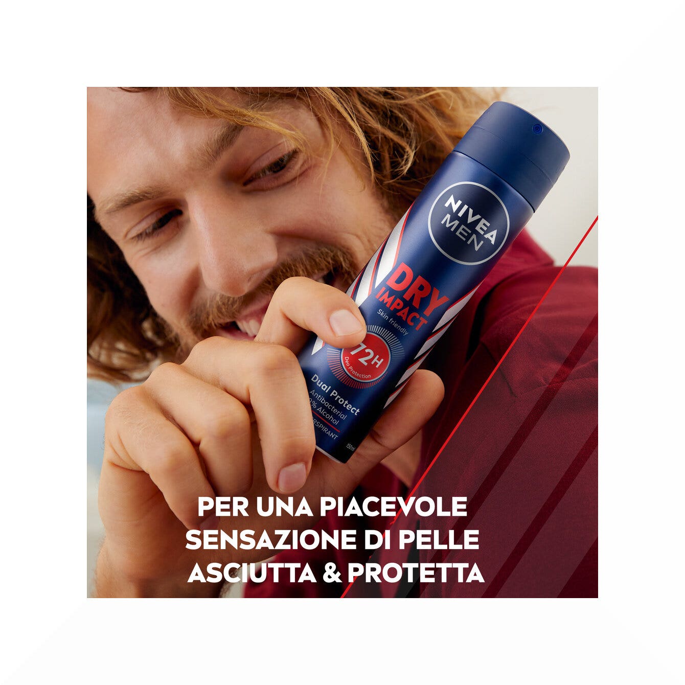 Nivea Men Dry Impact Desodorante en spray para hombre con 72 horas de protección antitranspirante 150 ml