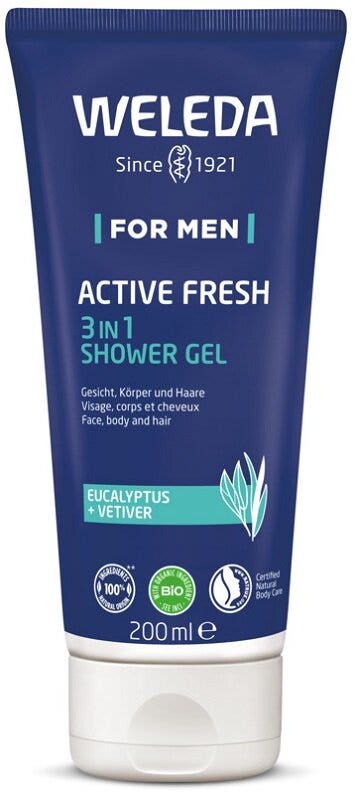 Weleda Doccia For Men Active Fresh 3In1 Doccia Gel 200ml