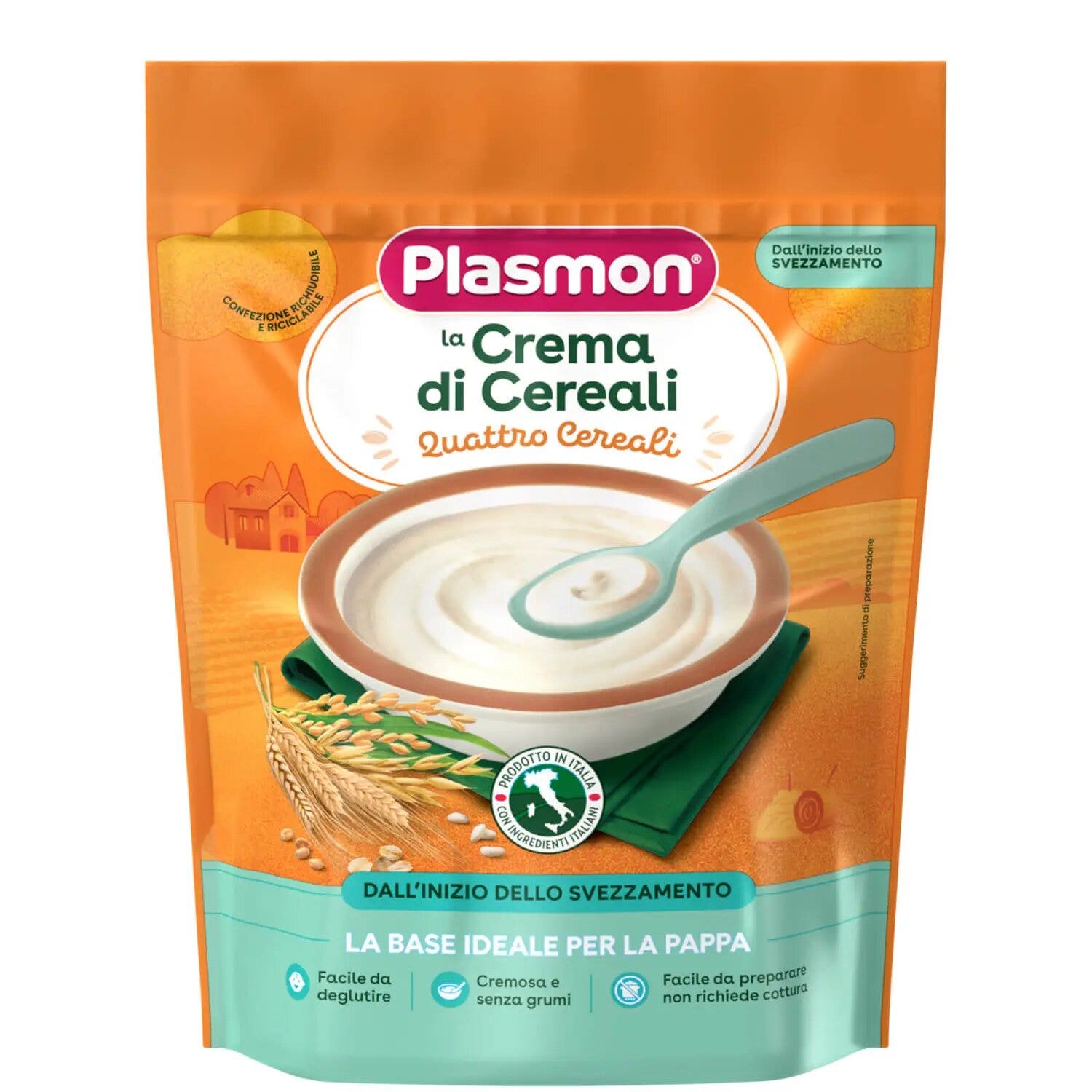 Plasmon Crema de cereales de cuatro cereales 200 g