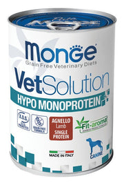 Monge VetSolution Hypo Monoprotein Canine Cordero Lata de 400 g