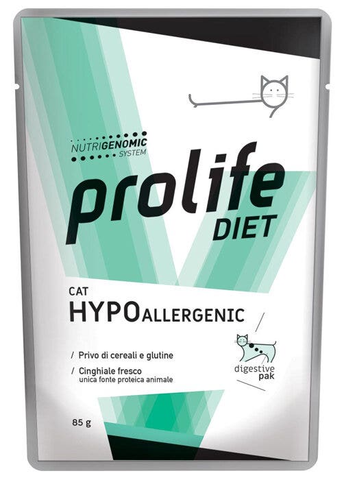 Prolife Veterinary Hypoallergenic Comida húmeda para gatos, sobre de 85 g