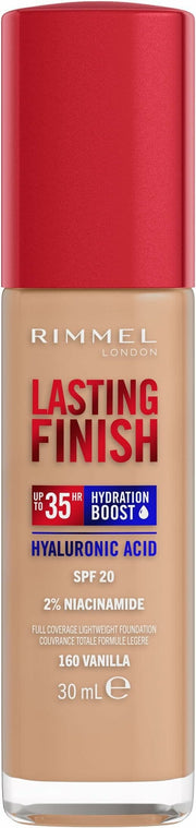 Rimmel Base de maquillaje Lasting Finish 35h con ácido hialurónico 160 Vanilla 30 ml